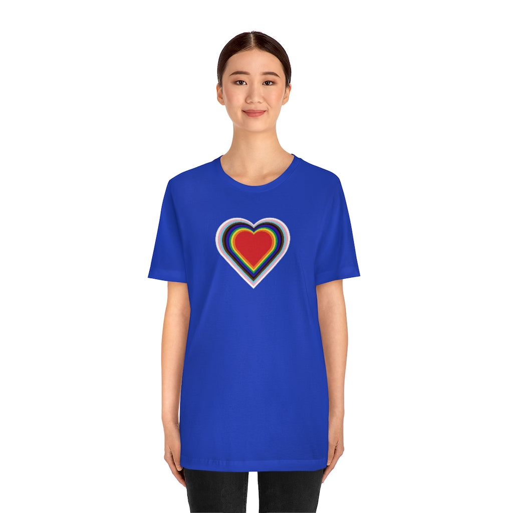 PRIDE Forward Heart Unisex Jersey Short Sleeve T-shirt