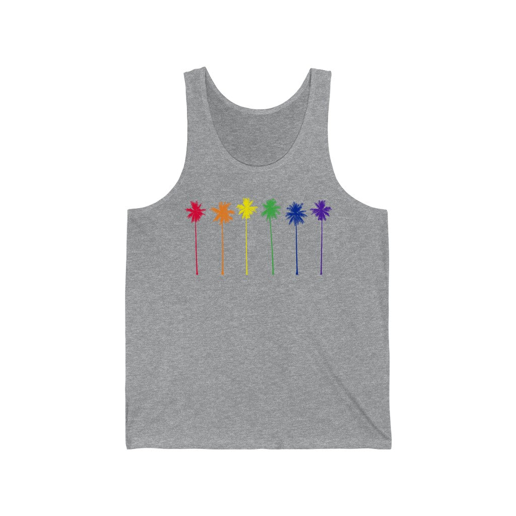 Pride Palm Trees Unisex Jersey Tank