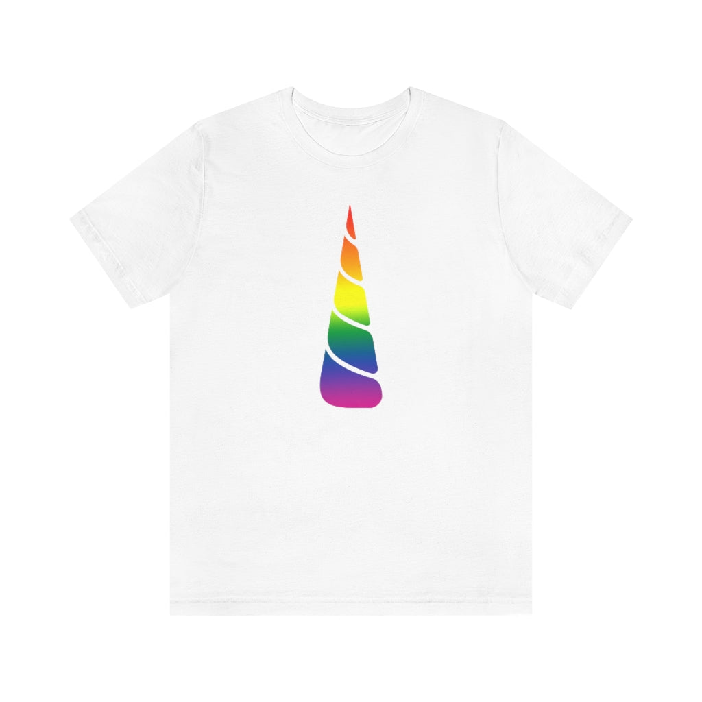 PRIDE Unicorn Rainbow Gradient Mid Unisex Jersey Short Sleeve T-shirt |