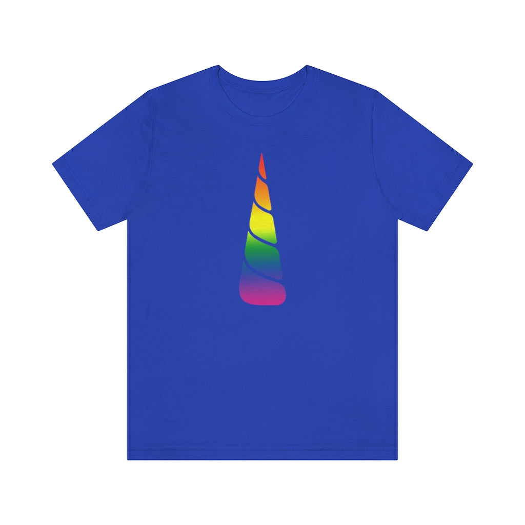 PRIDE Unicorn Rainbow Gradient Mid Unisex Jersey Short Sleeve T-shirt |