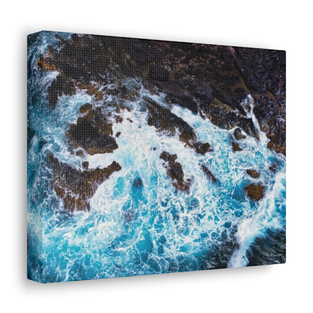 Volcanic Rocks at Ka'nea Bay, Maui Hawaii - Canvas Gallery Wrap