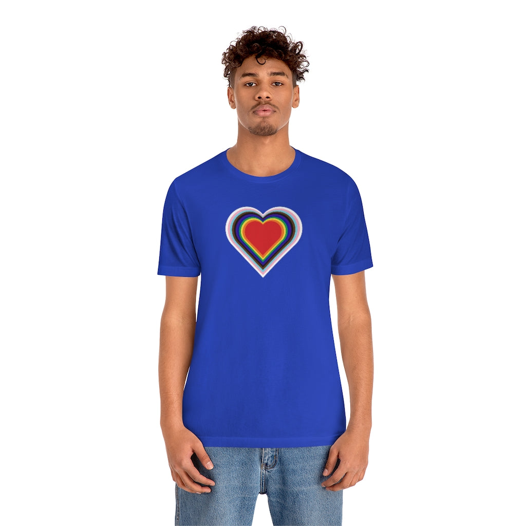 PRIDE Forward Heart Unisex Jersey Short Sleeve T-shirt