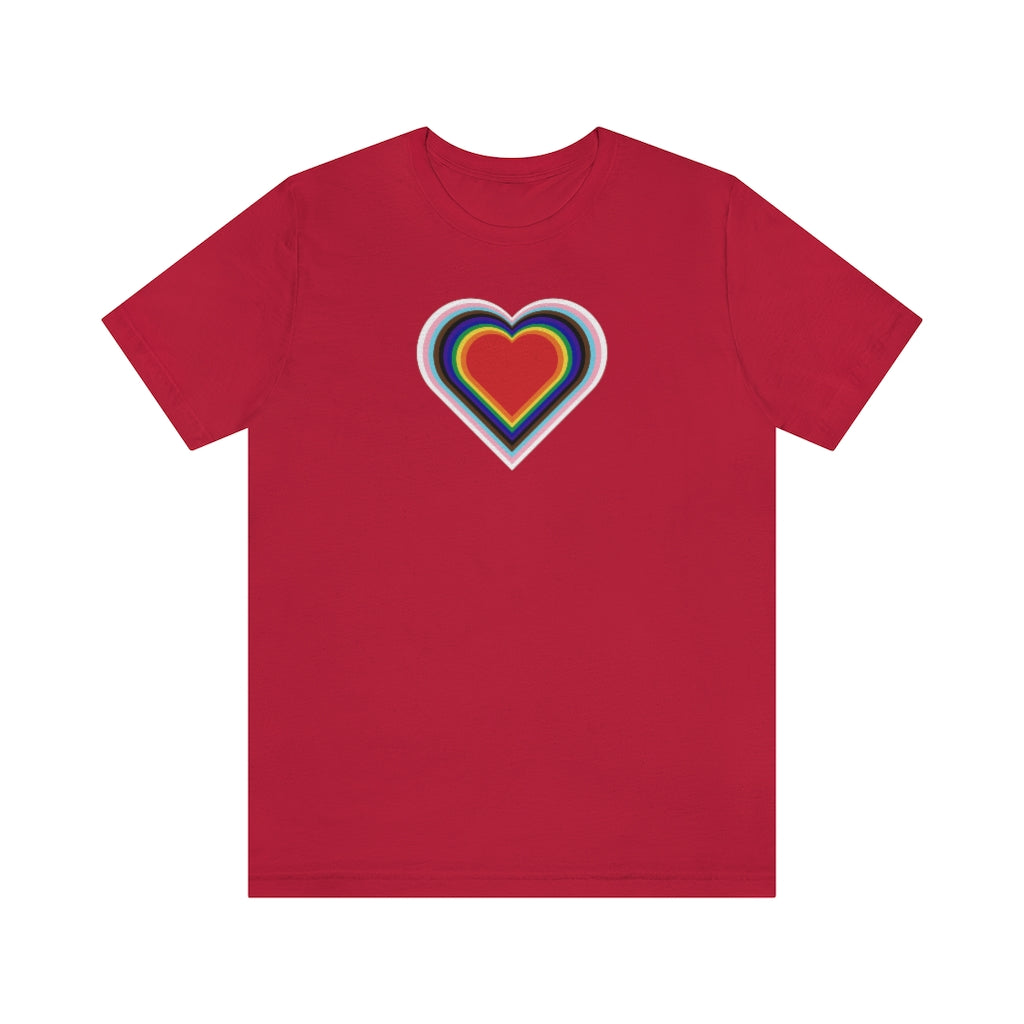 PRIDE Forward Heart Unisex Jersey Short Sleeve T-shirt