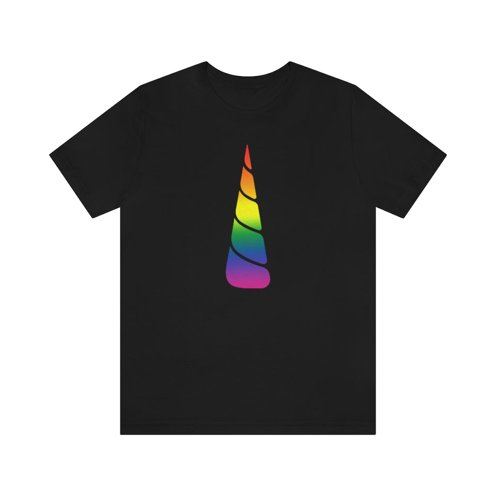 PRIDE Unicorn Rainbow Gradient Mid Unisex Jersey Short Sleeve T-shirt |