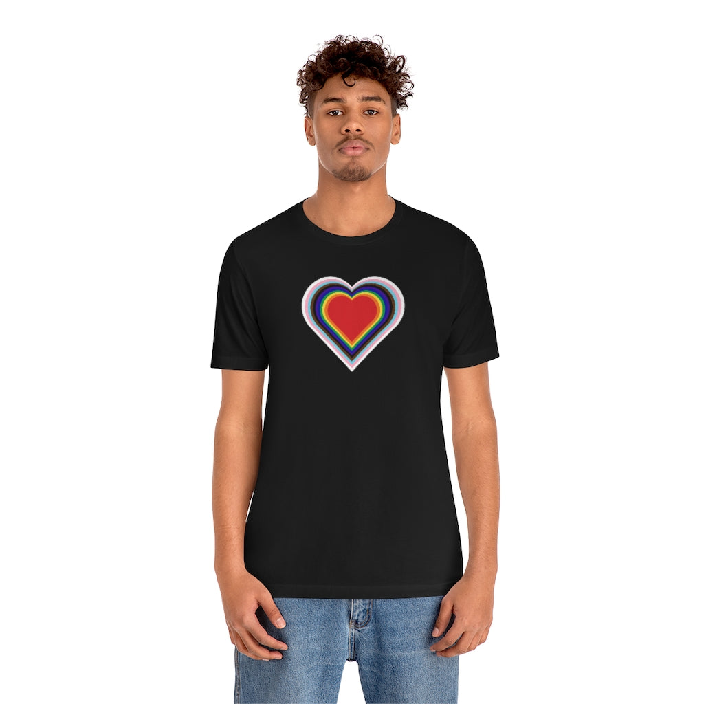 PRIDE Forward Heart Unisex Jersey Short Sleeve T-shirt