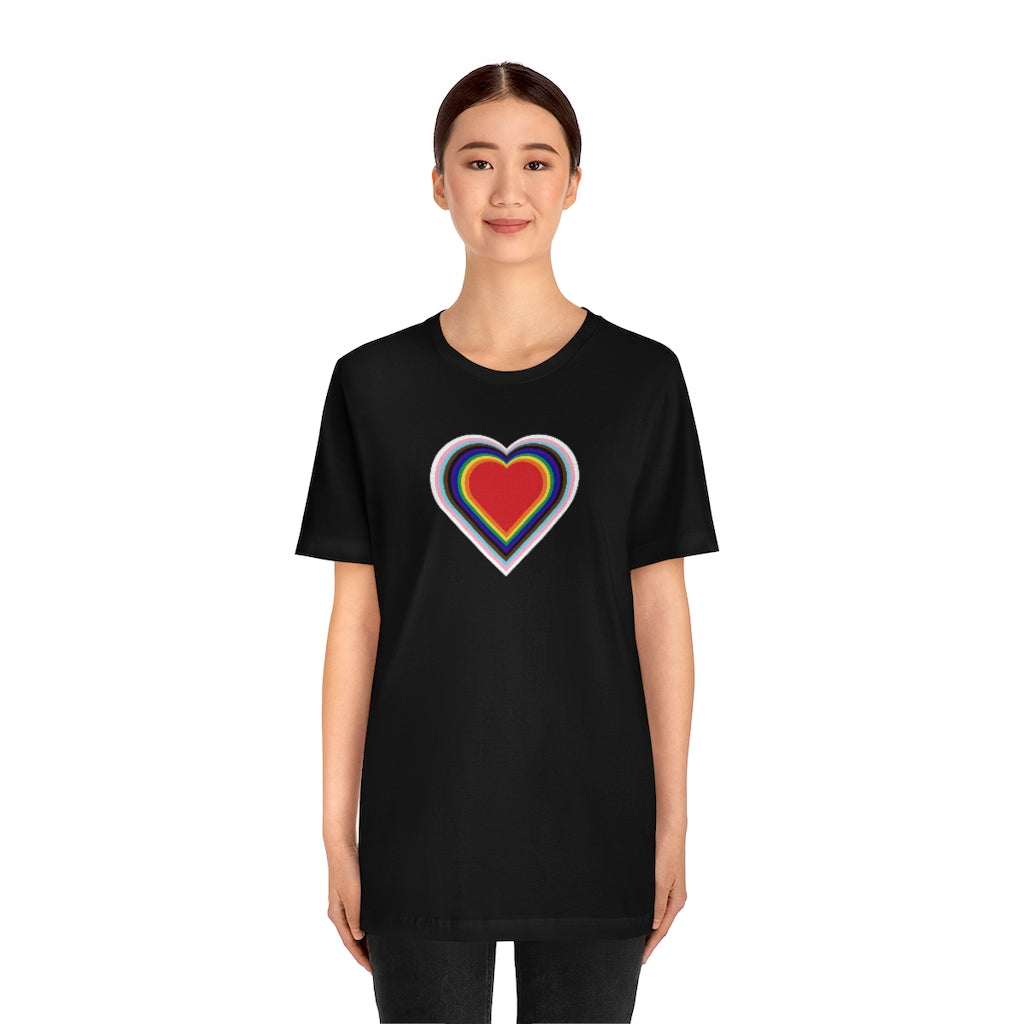 PRIDE Forward Heart Unisex Jersey Short Sleeve T-shirt