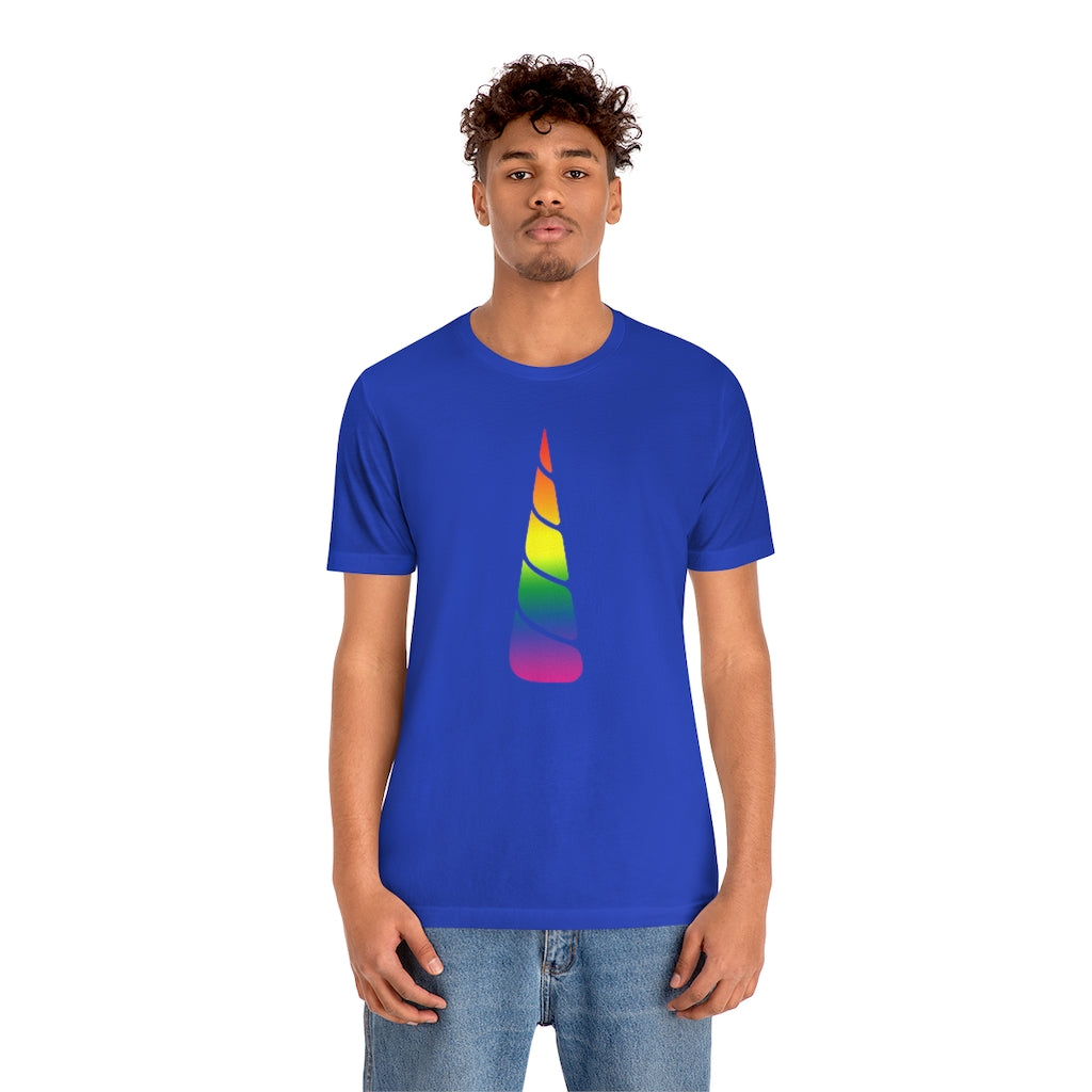 PRIDE Unicorn Rainbow Gradient Mid Unisex Jersey Short Sleeve T-shirt |