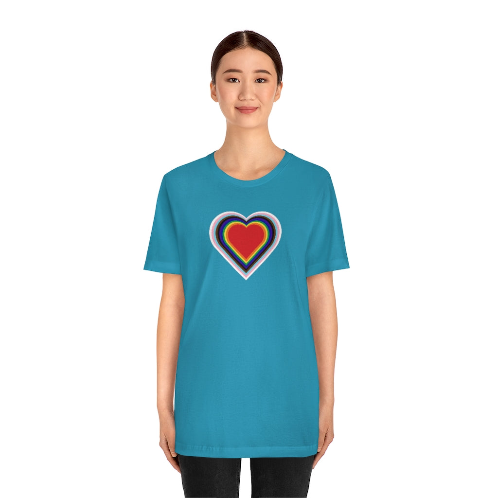 PRIDE Forward Heart Unisex Jersey Short Sleeve T-shirt