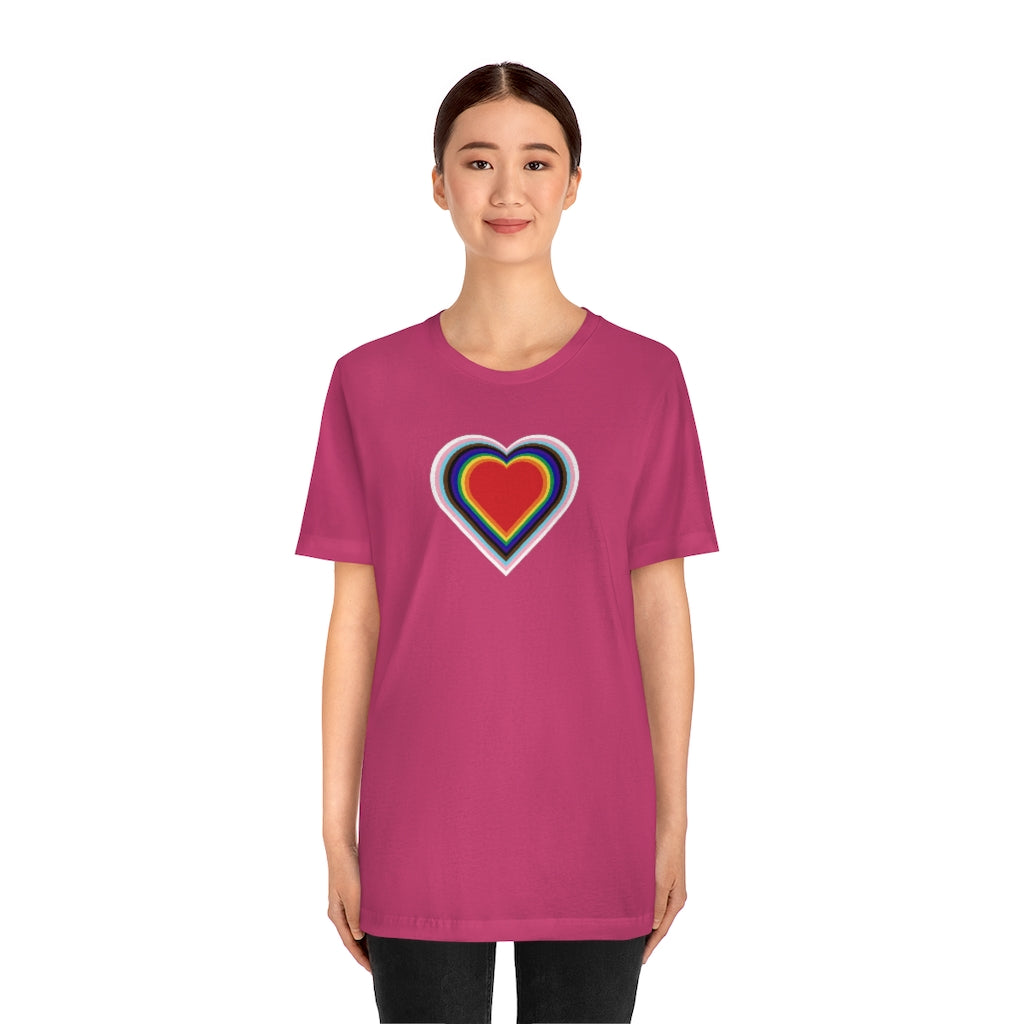 PRIDE Forward Heart Unisex Jersey Short Sleeve T-shirt