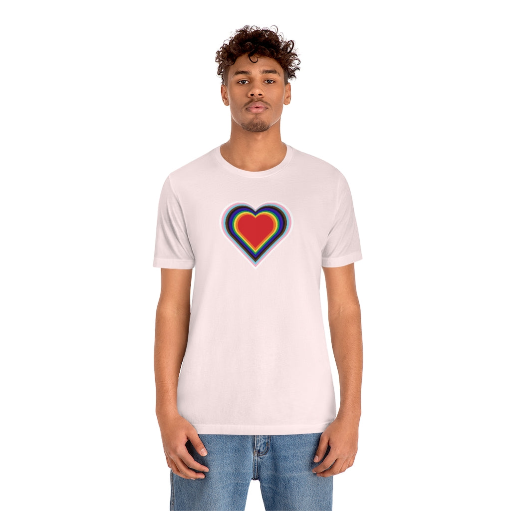 PRIDE Forward Heart Unisex Jersey Short Sleeve T-shirt