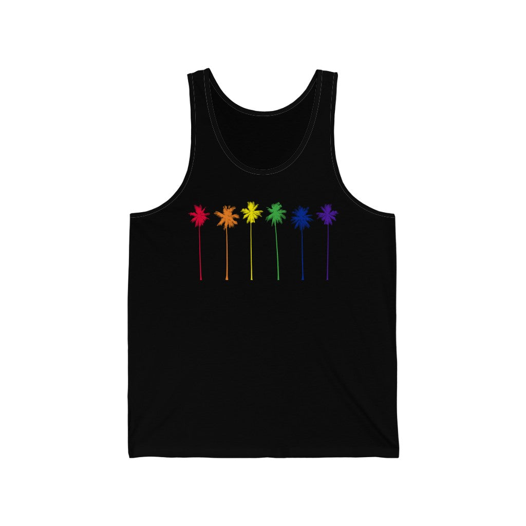 Pride Palm Trees Unisex Jersey Tank