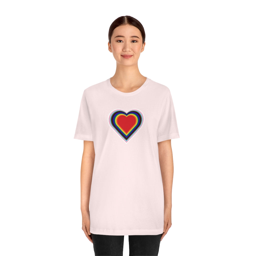 PRIDE Forward Heart Unisex Jersey Short Sleeve T-shirt