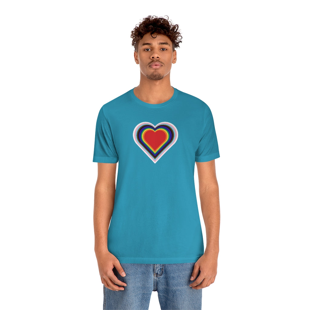 PRIDE Forward Heart Unisex Jersey Short Sleeve T-shirt