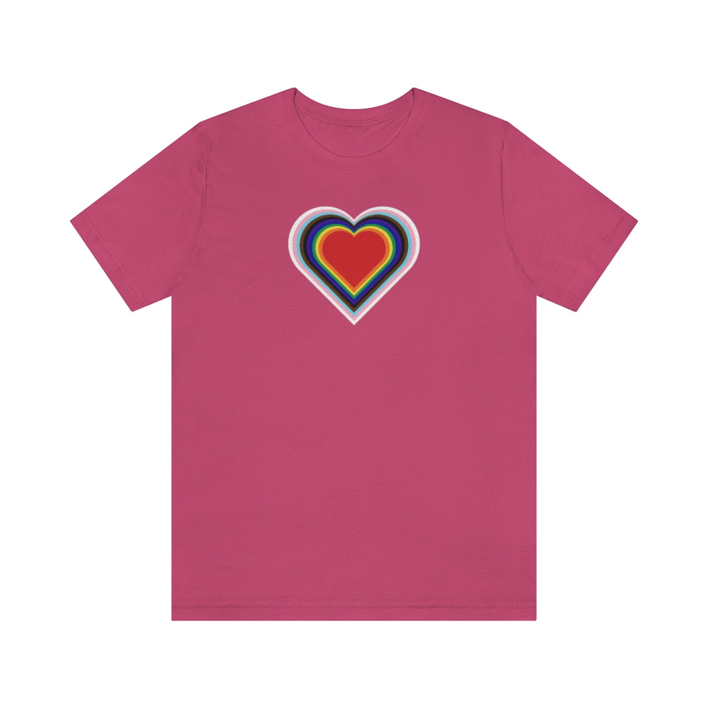 PRIDE Forward Heart Unisex Jersey Short Sleeve T-shirt