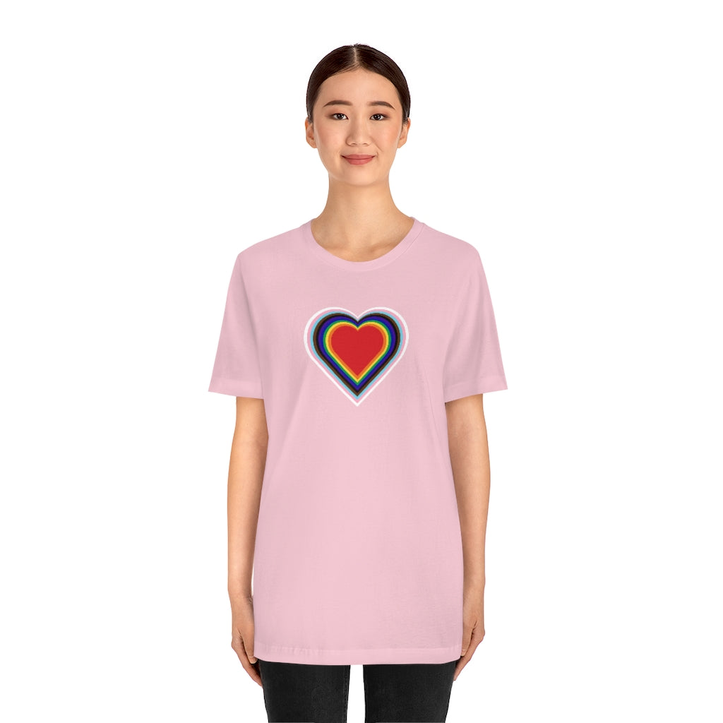 PRIDE Forward Heart Unisex Jersey Short Sleeve T-shirt