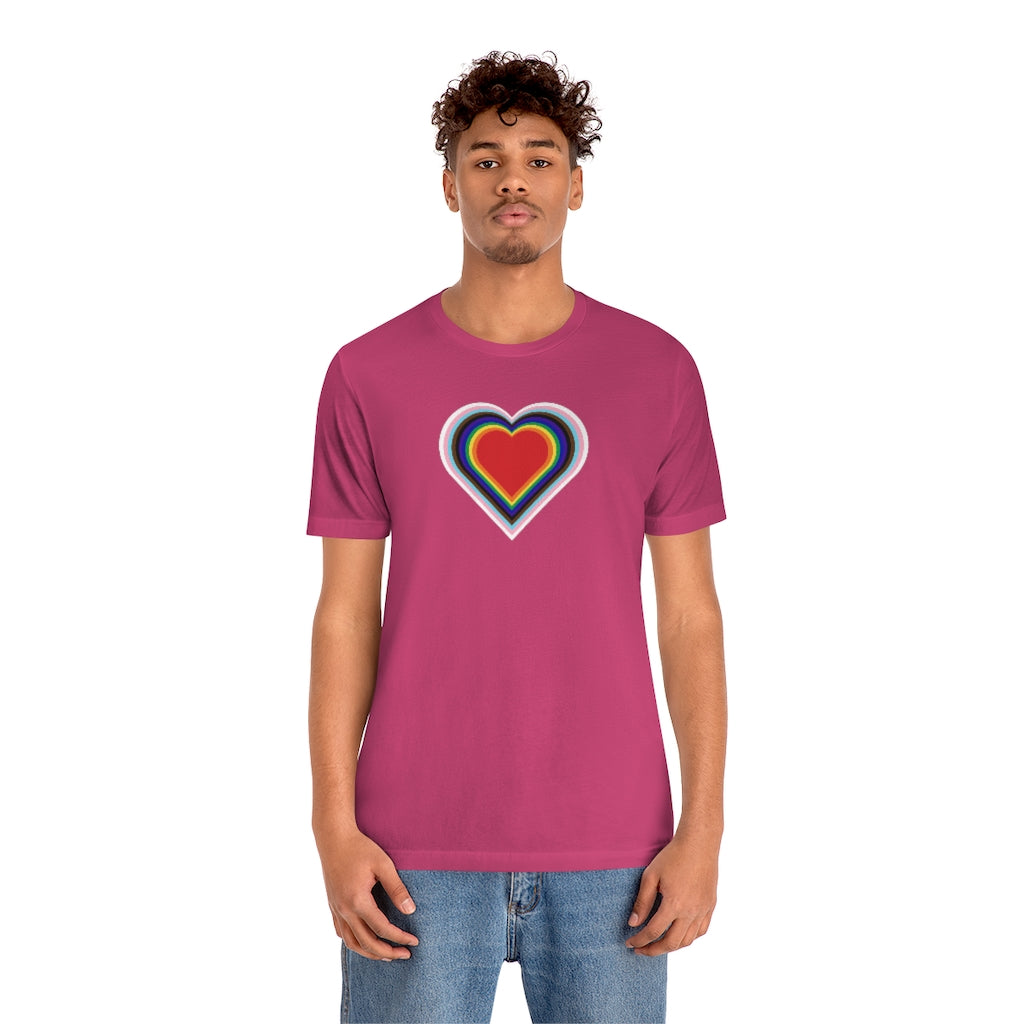 PRIDE Forward Heart Unisex Jersey Short Sleeve T-shirt